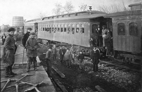 First train from Ogden to Salt Lake City Depot