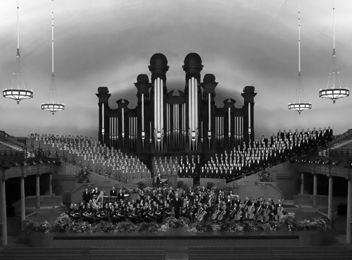 Mormon Tabernacle Choir and Orchestra at Temple Square in the Salt Lake Tabernacle