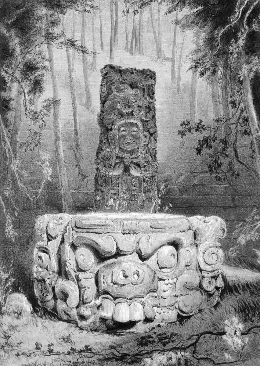 Idol and alter at Copan.