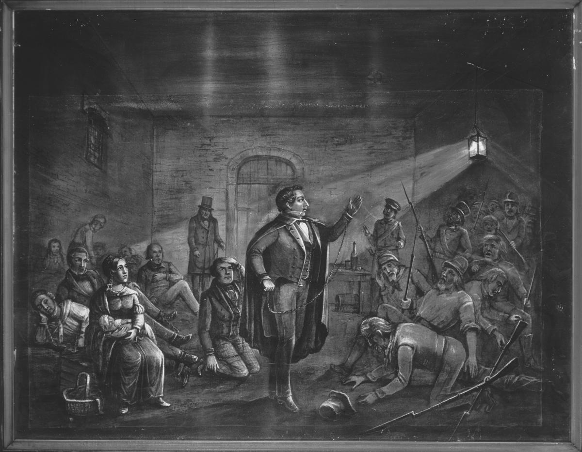 depiction of Joseph Smith Rebuking Guard