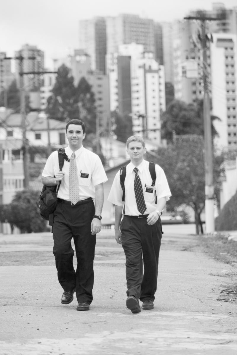 Missionaries Walking