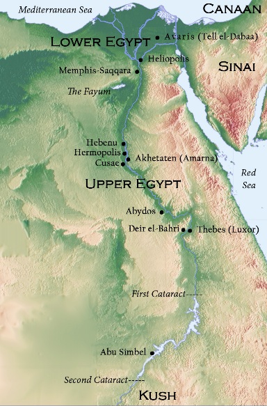 map of Egypt during the New Kingdom