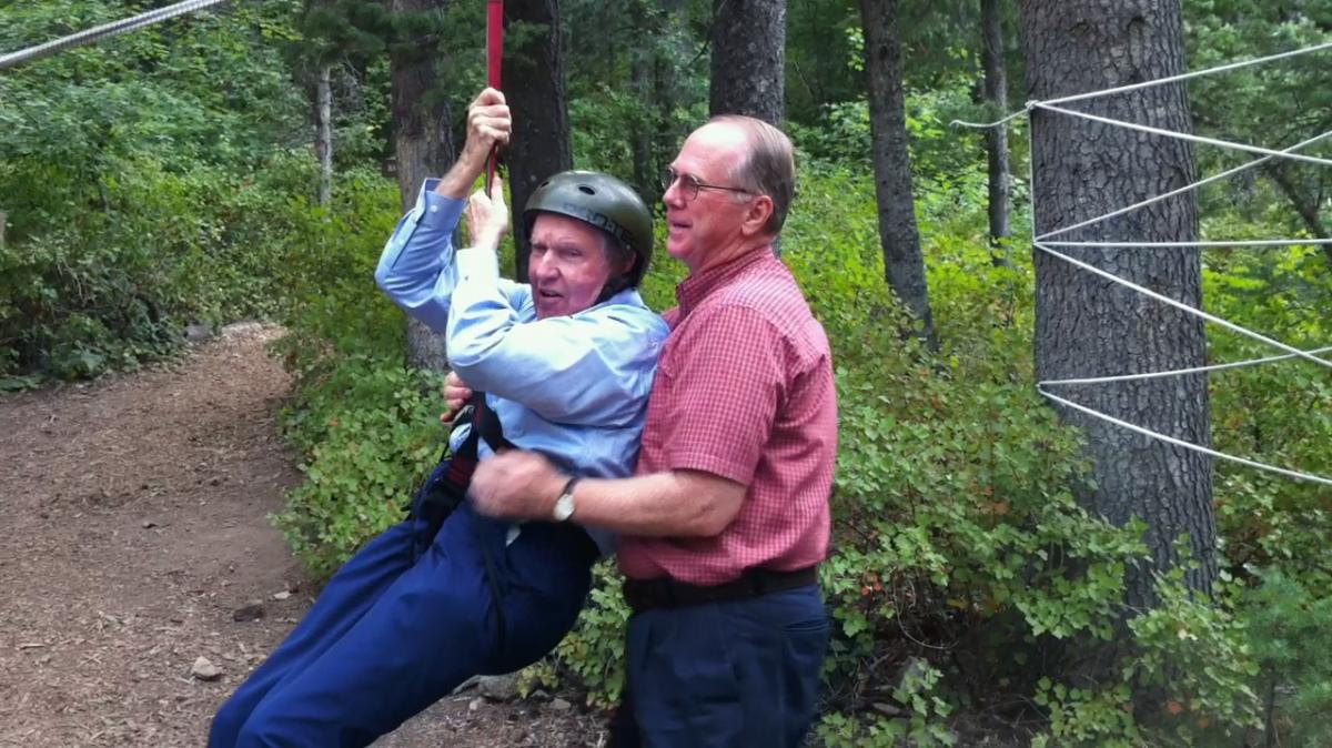 Richard on a zip line