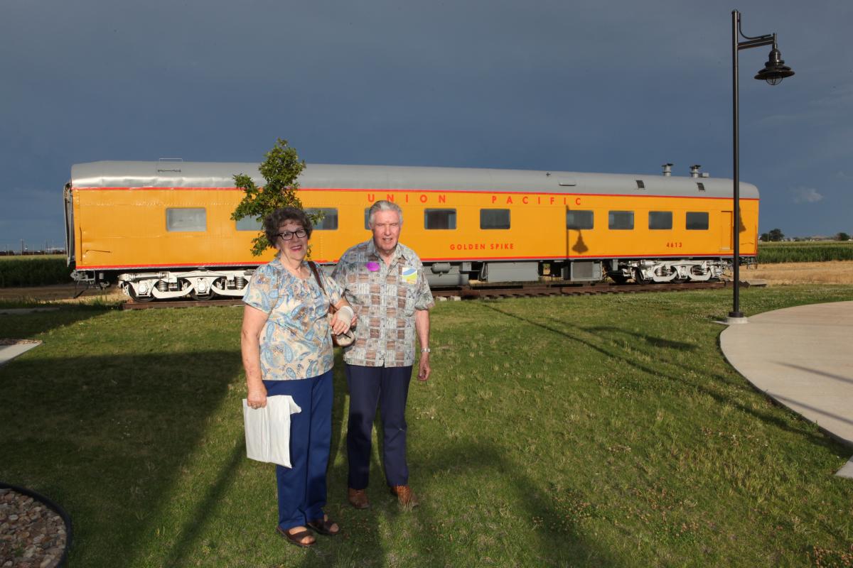 Richard traveling with his wife, Dawn.