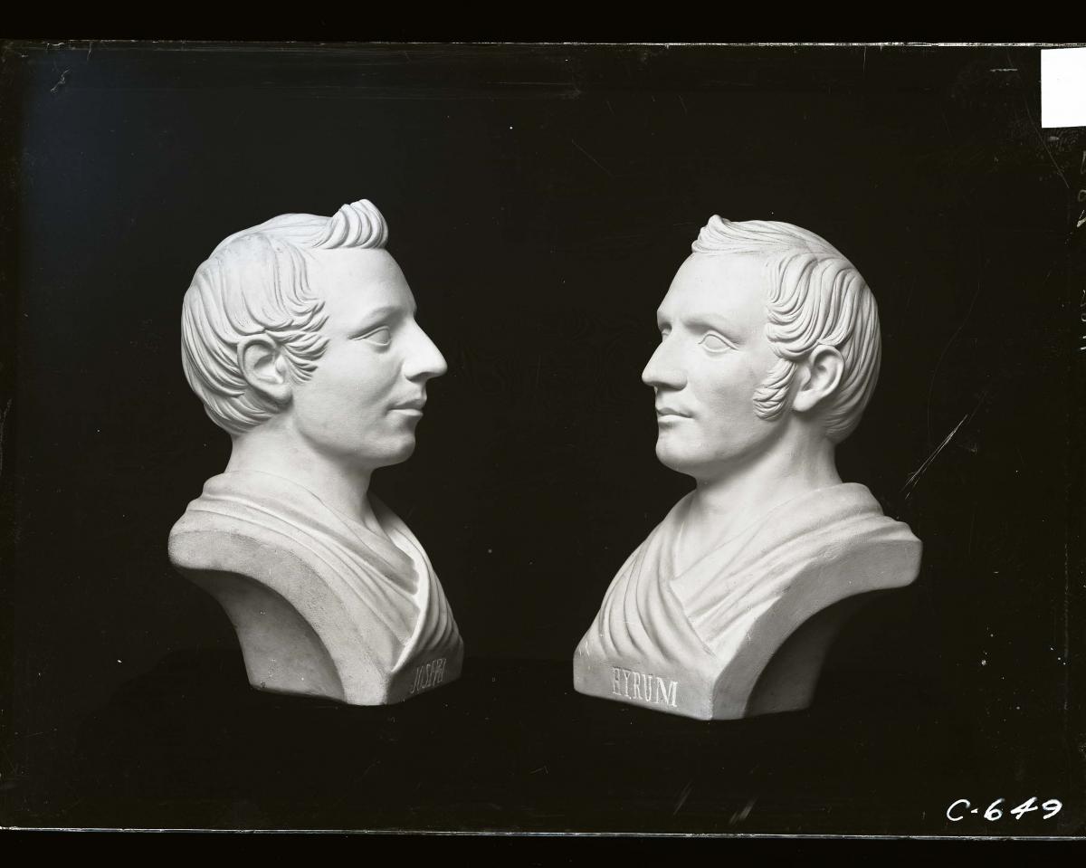 Busts of Joseph Smith and Hyrum Smith
