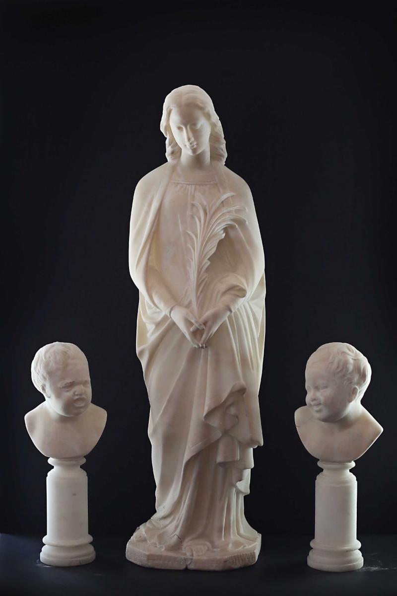 Three original statues
