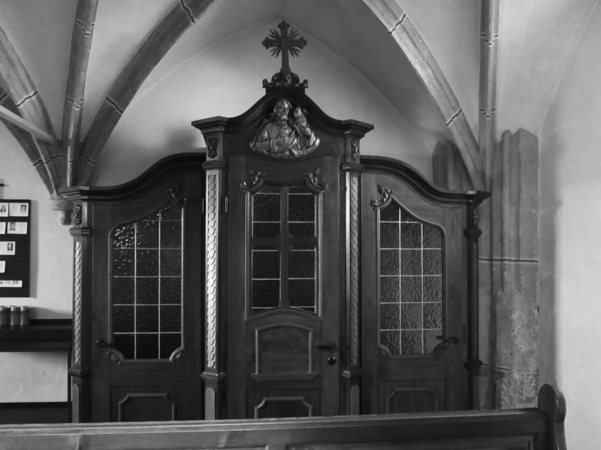 The confessional in St. Peter's Church in Rottenbach