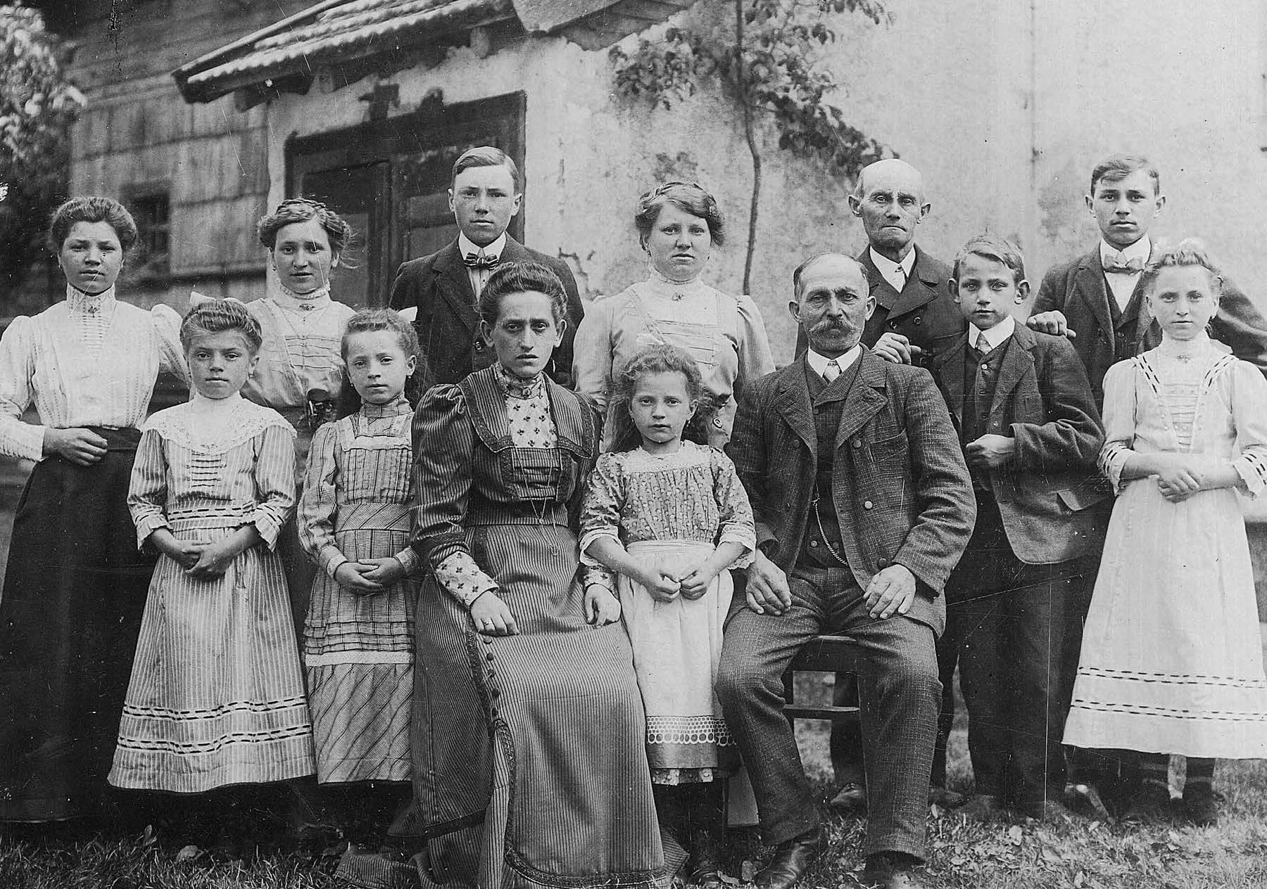 Johann and Bertha Huber and family
