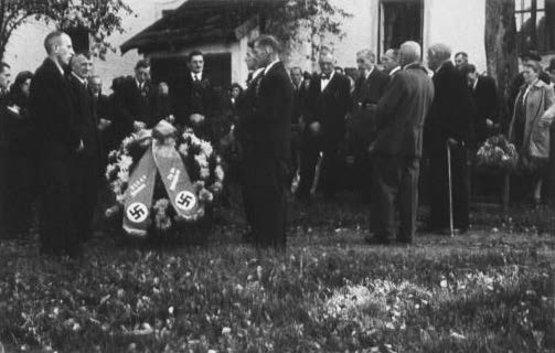 Funeral Wreath and gathering