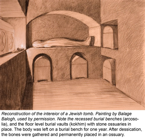 Interior of a Jewish tomb