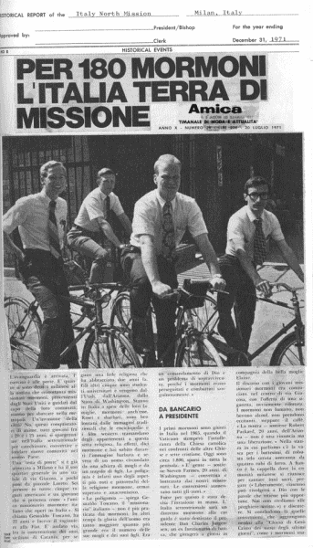 Newspaper about missionaries.
