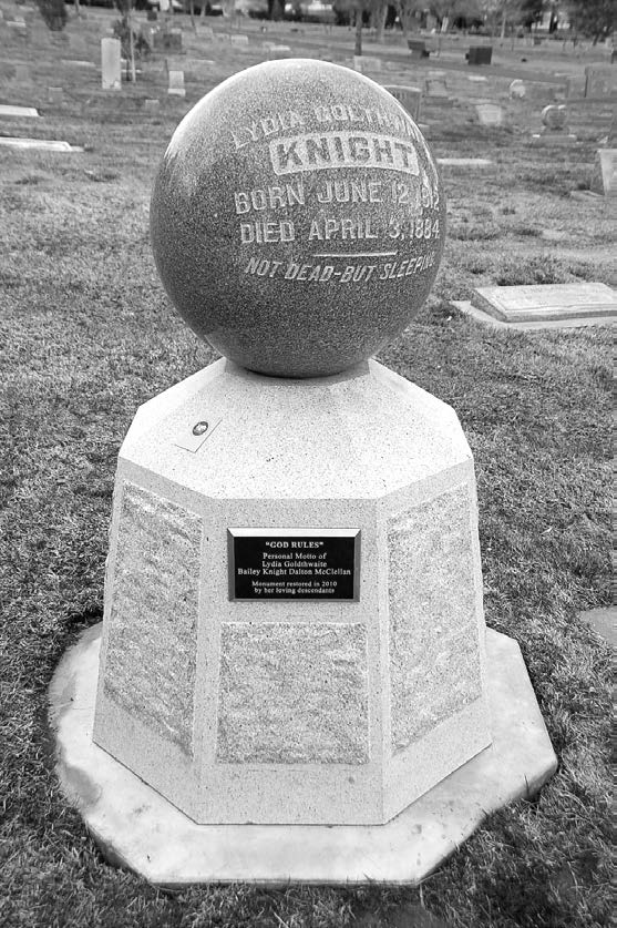 Lydia Knight’s headstone at Saint George City Cemetery.