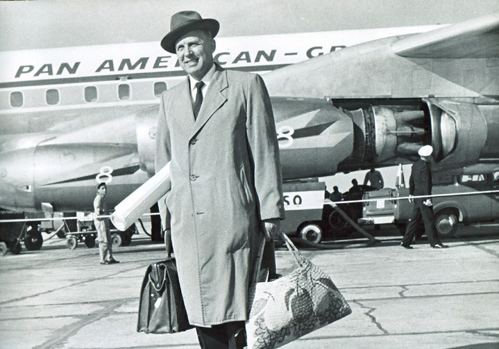 President Tuttle at the airport.