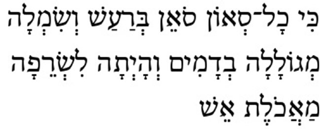 Hebrew Text with pointing