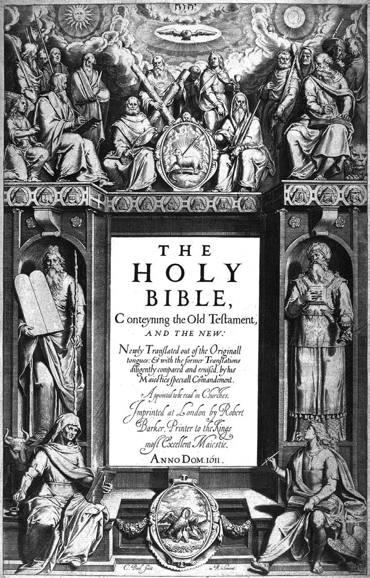 Title page, 1611 King James Bible. Public domain.