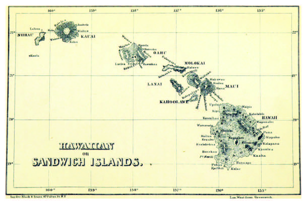 map of hawaiian islands