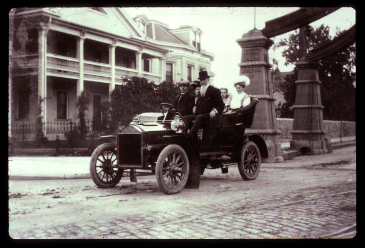 a man in a car