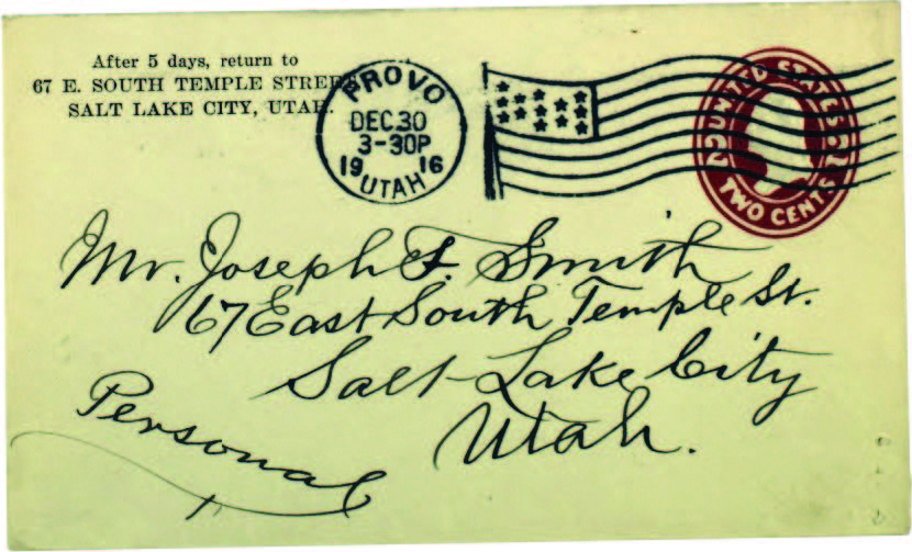 prestamped envelope