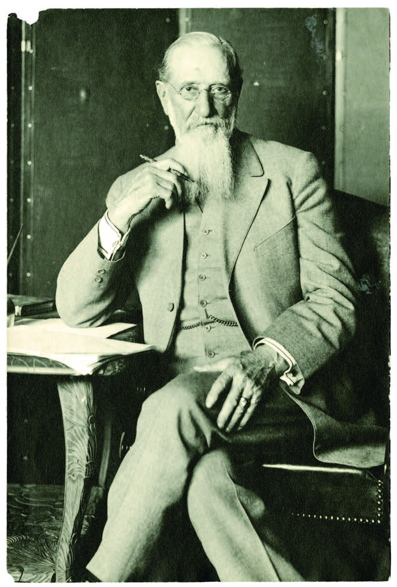 Joseph F. Smith at a desk