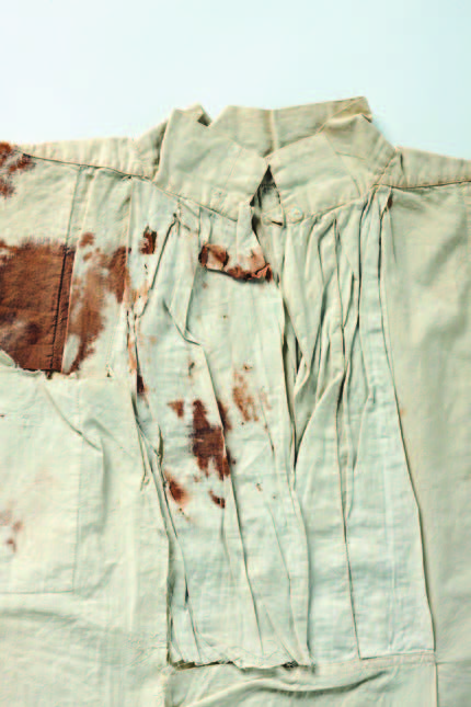 blood stained shirt