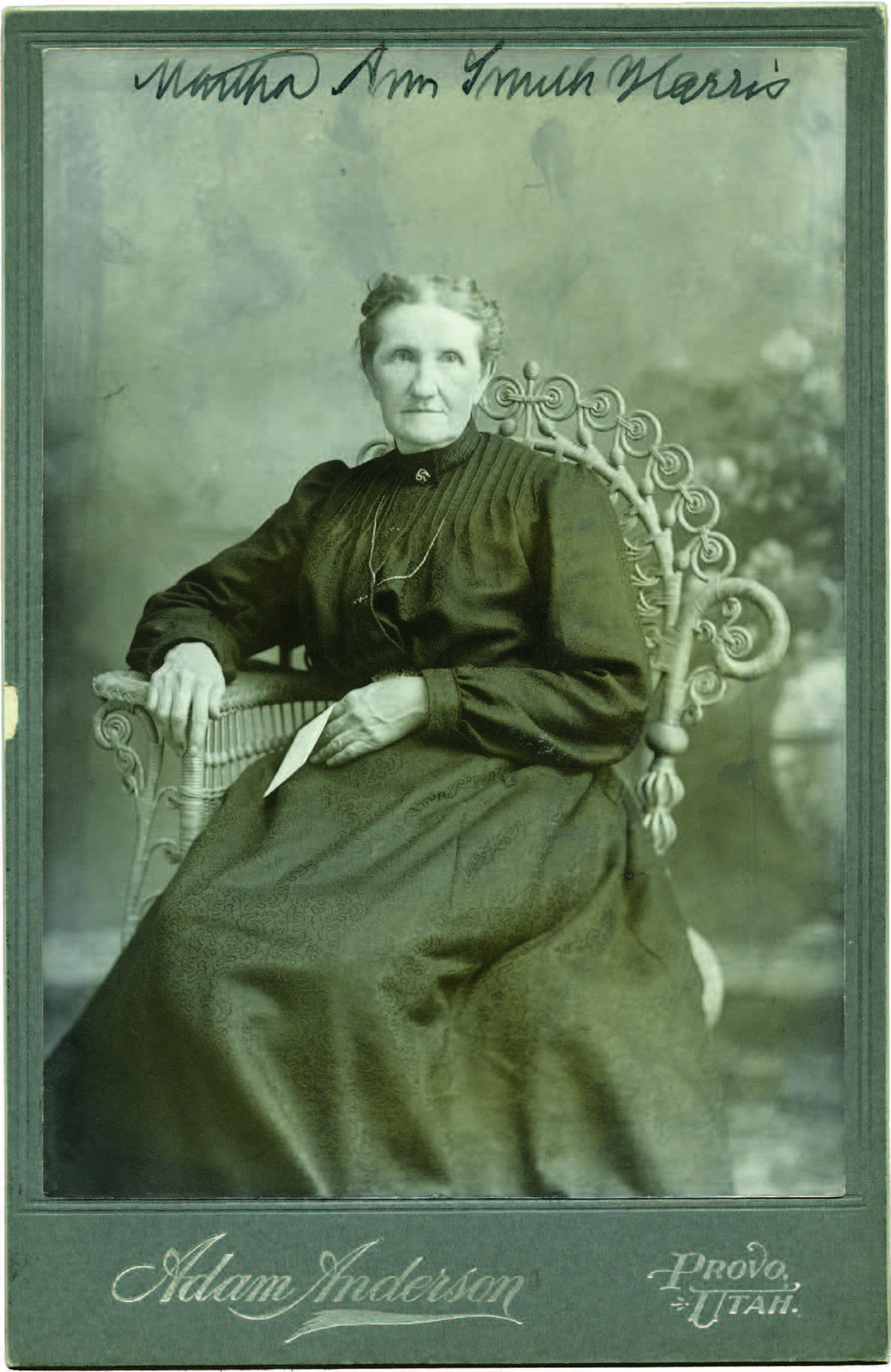 a woman seated in a chair