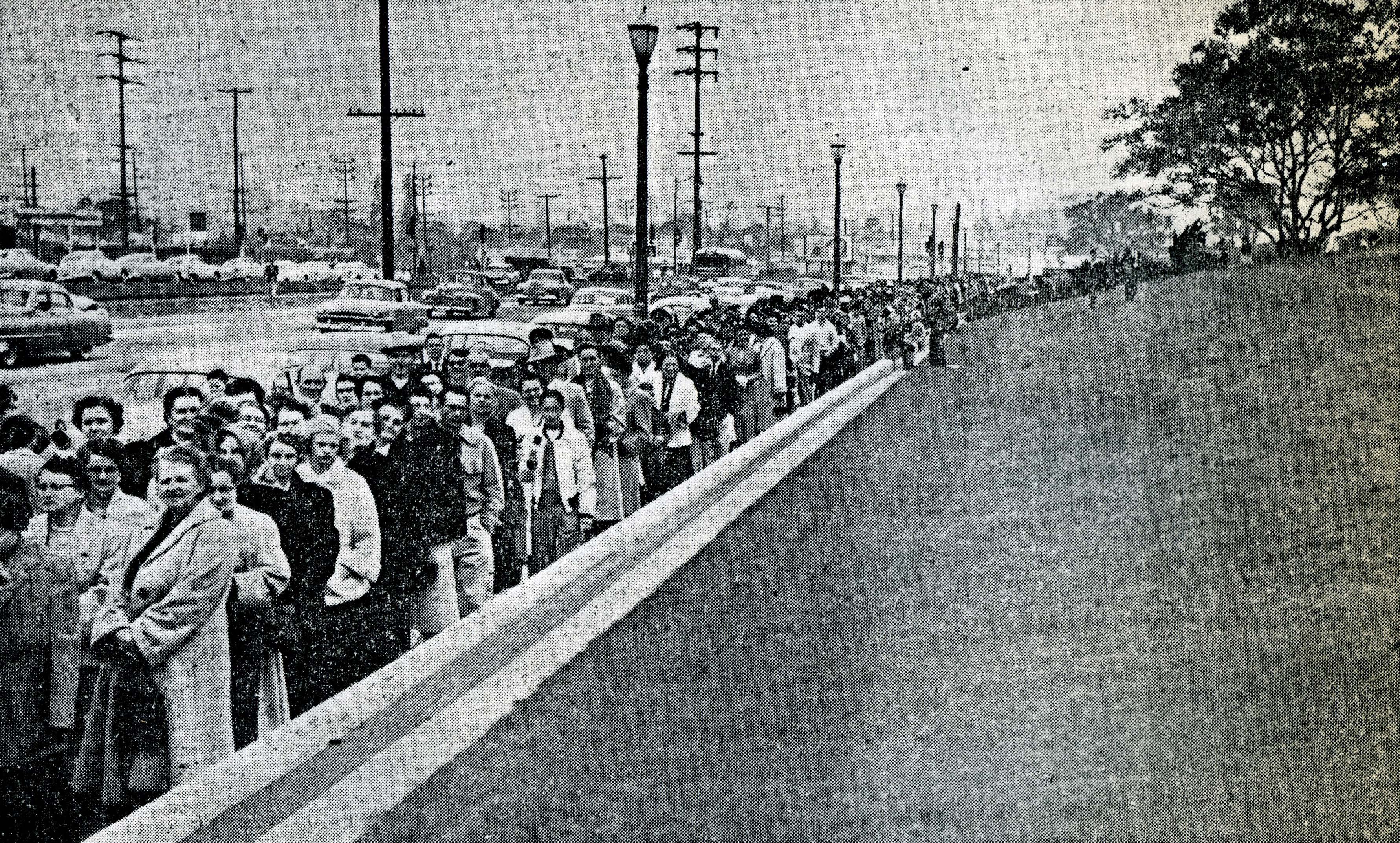 people in line