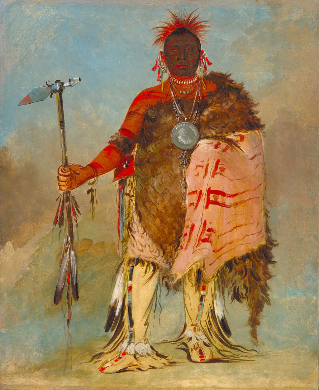native american in traditional clothes