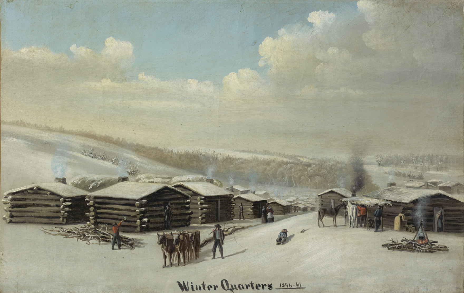 a village in winter