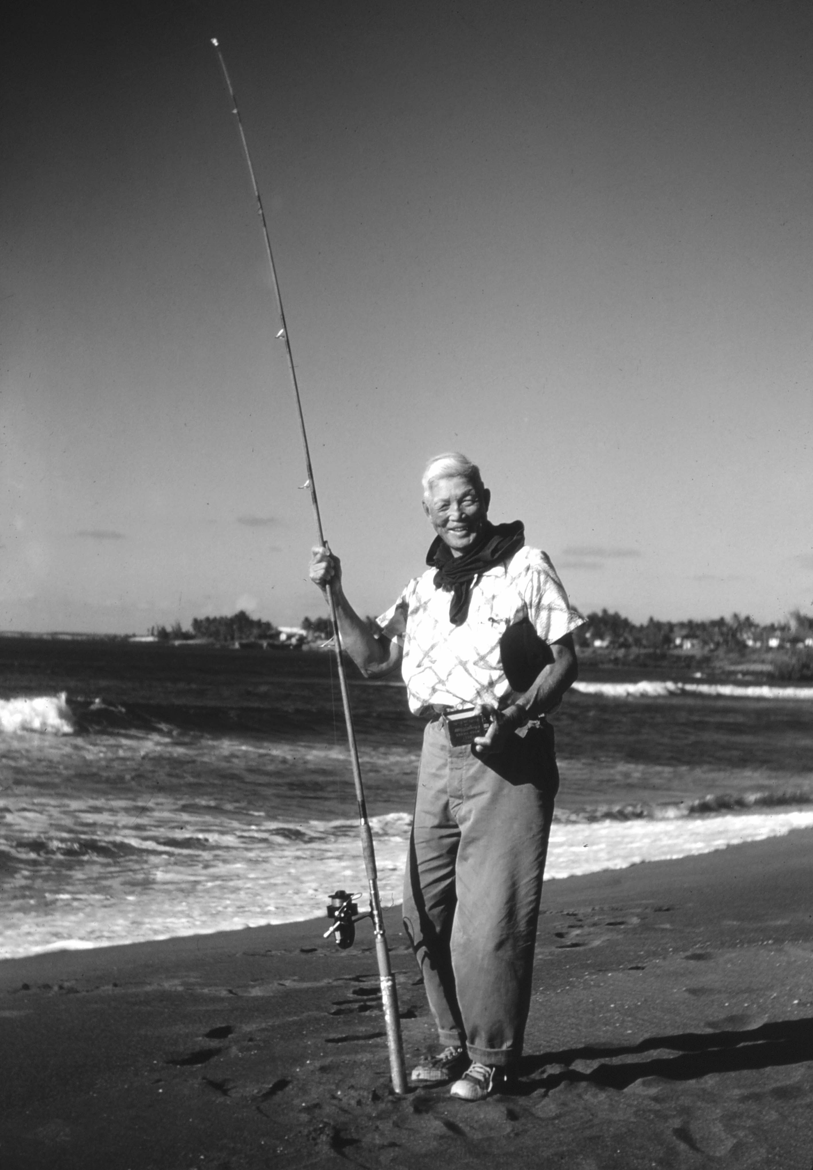 man with a fishing pole