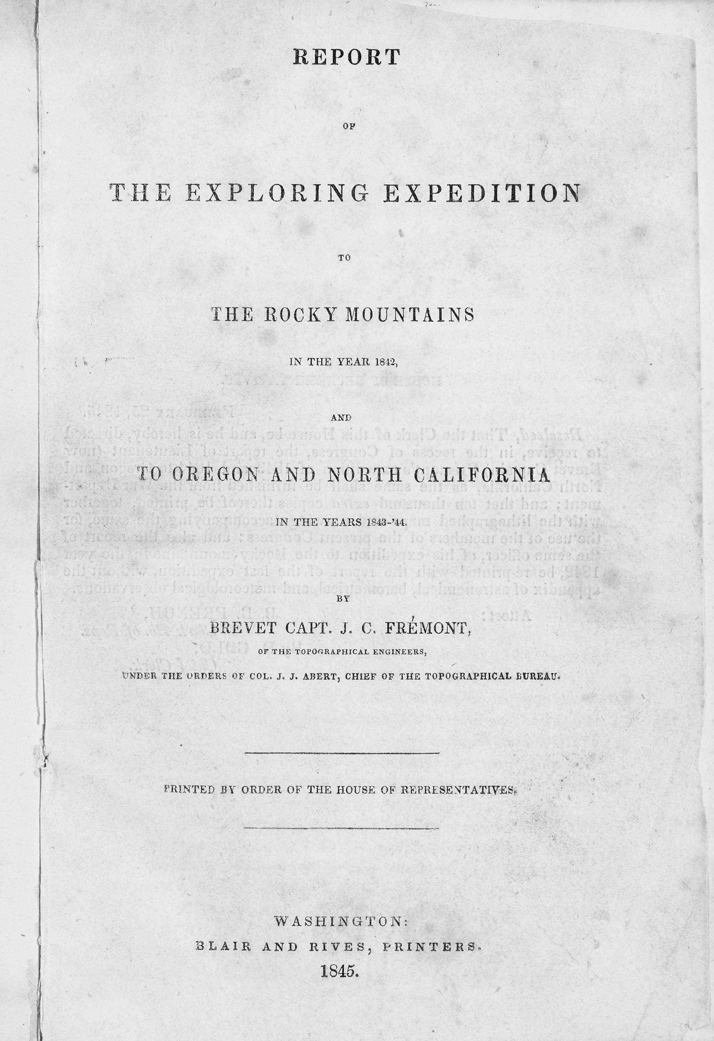 Title Page of report
