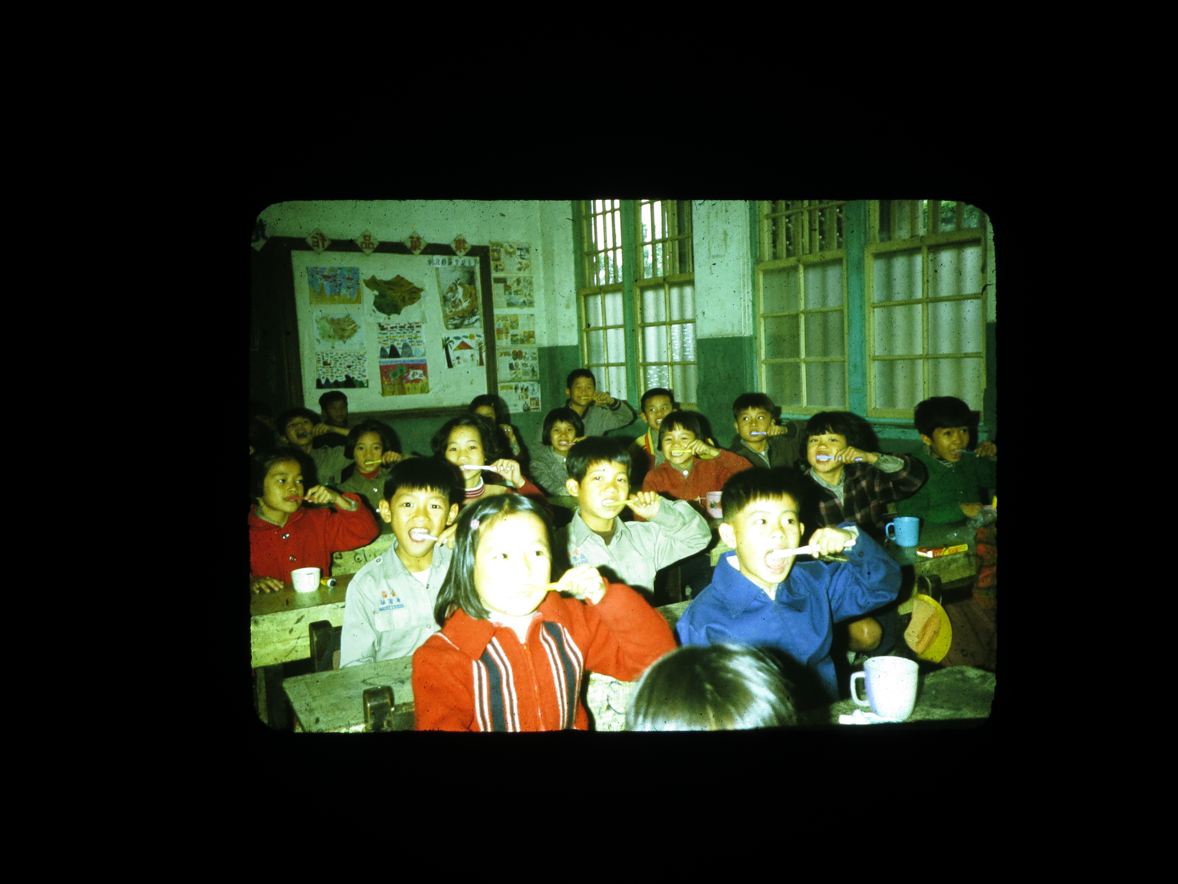 Health Missionaries teaching dental health at a public school in Taiwan