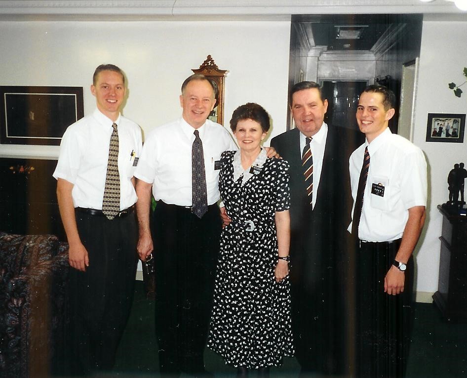 Elder Holland with missionaries