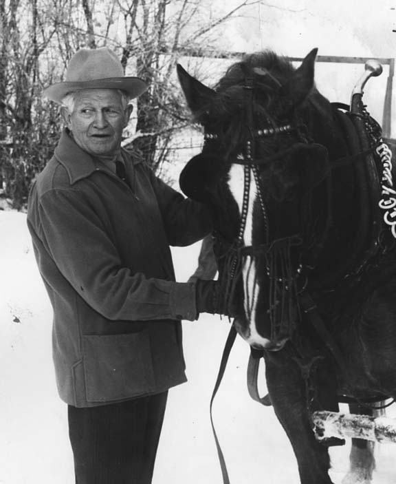 David O. McKay with a favorite horse