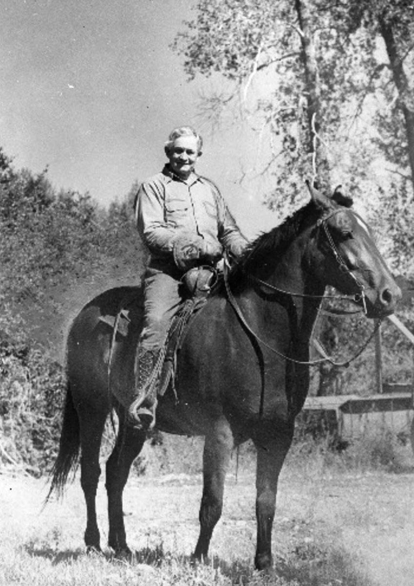 David O. McKay riding a horse