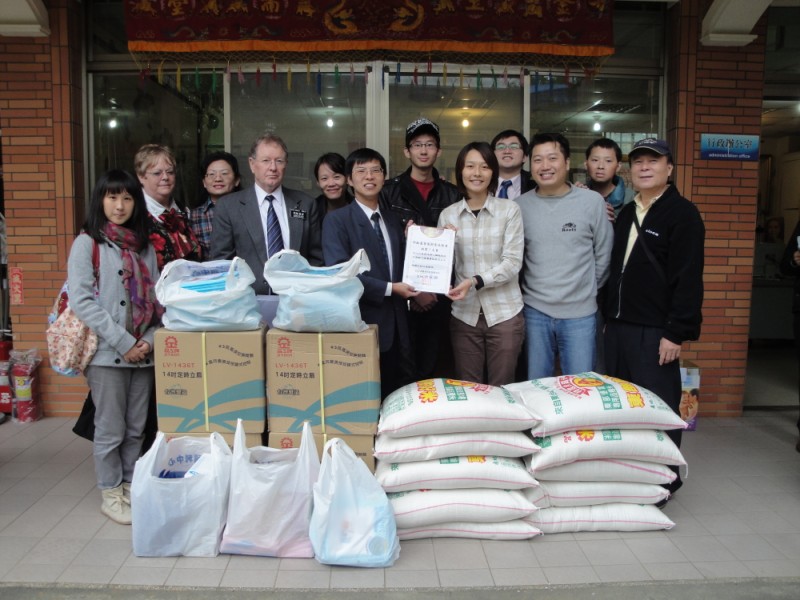 people gathering supplies