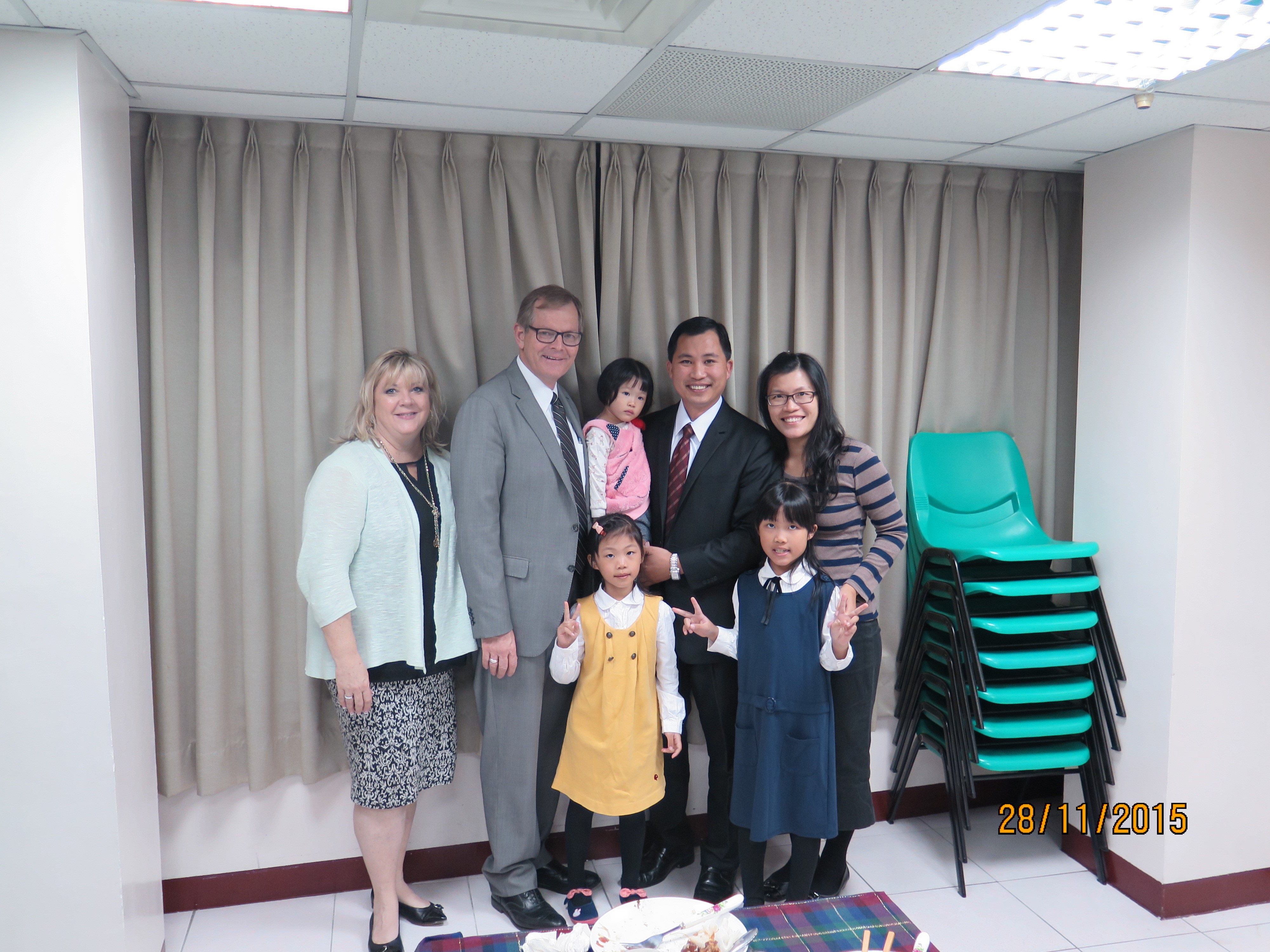 elder stevenson with a family