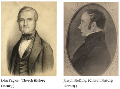 Portraits of John Taylor and Joseph Fielding
