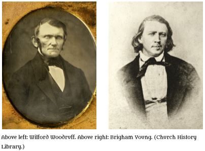 Portraits of Wilford Woodruff and Brigham Young
