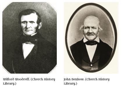 Portraits of Wilford Woodruff and John Benbow