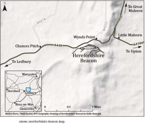 map of herefordshire beacon