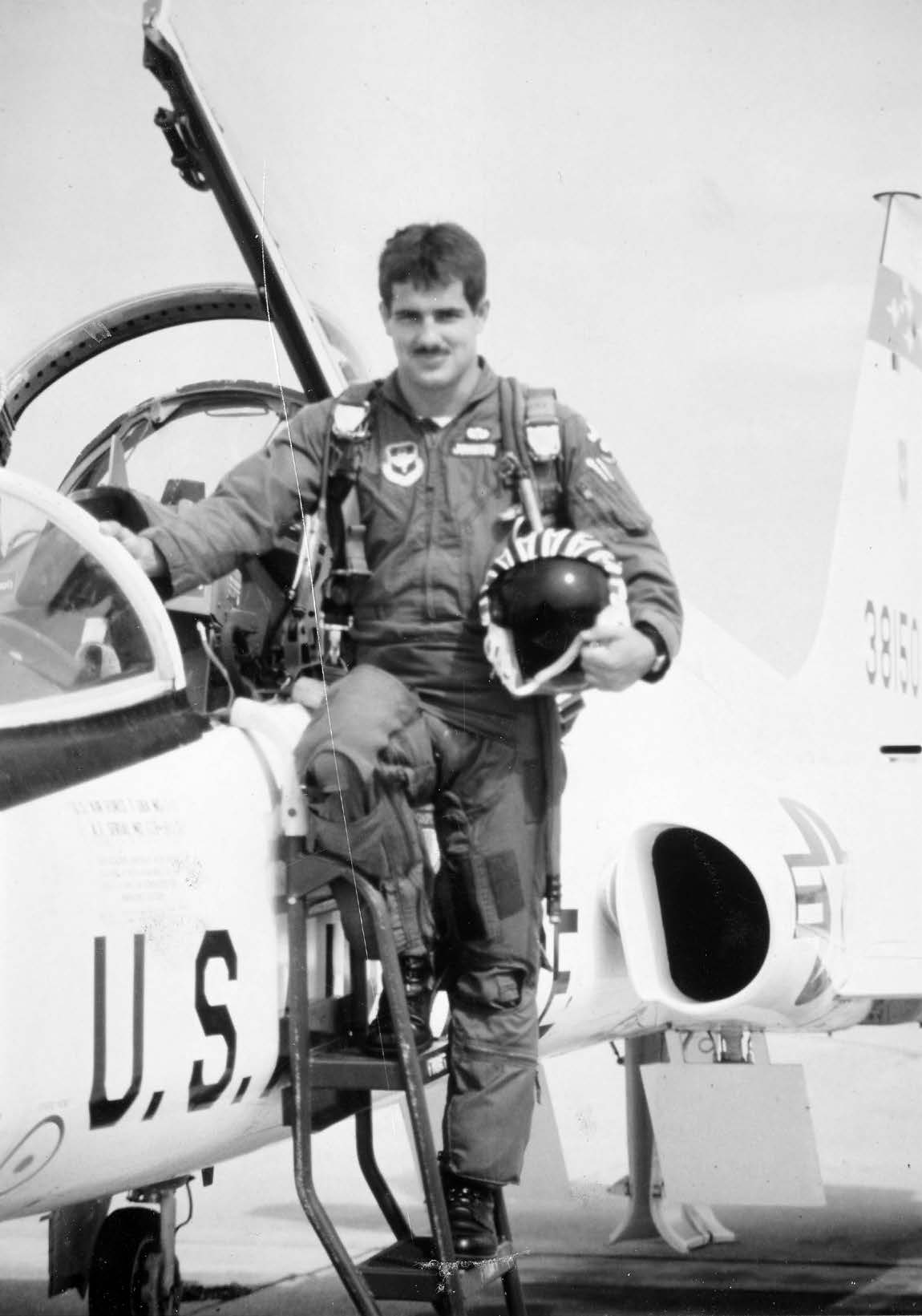 Second Lieutenant Brent Johnson’s initial U.S. Air Force pilot training on the T-38 Talon at Laughlin Air Force Base (AFB), Texas, in February 1985. Courtesy of Brent Johnson.