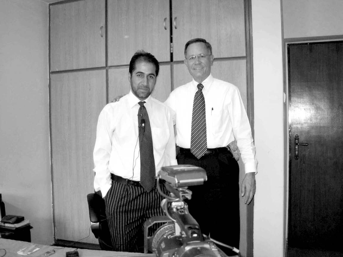 Brother Abraham (left) was the first Afghan member of the Church to reside in his native country. He faithfully served in the Kabul Military Branch elders quorum presidency. Courtesy of Eugene J. Wikle.