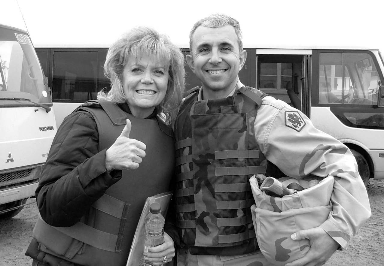 Joan and Fareed Betros served together in Baghdad. They are pictured at the Baghdad International Airport on Christmas Eve 2003. Courtesy of Joan and Fareed Betros.