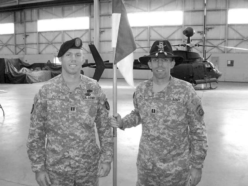 Captain Scott Pace (right) with his brother Captain Rick Pace. Courtesy of Rick Pace.