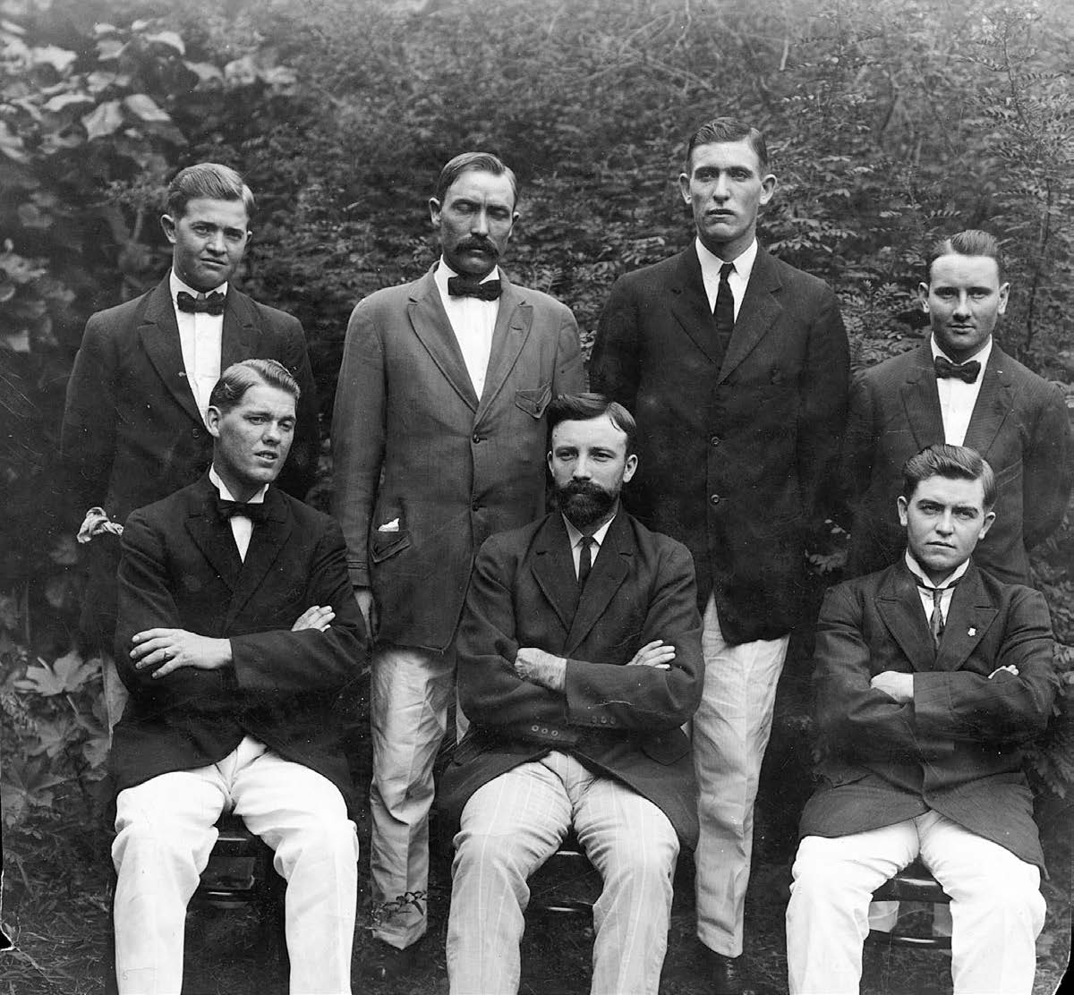 Samoan Mission president John Nelson and missionaries in Tonga. Evon Huntsman collection courtesy of Lorraine Morton Ashton.