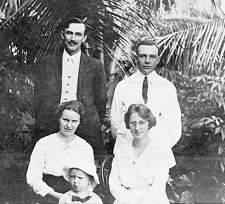 Front: Jennie Smith, DeLoy Smith, and Elsie Winward. Back: Willard L. Smith and Bryan Winward. Courtesy of Church History Library.