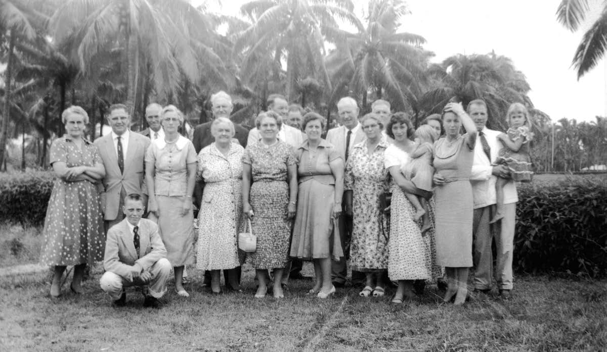 Labor missionaries serving in Tonga, late 1950s. Fred Stone collection courtesy of Perry Special Collections.