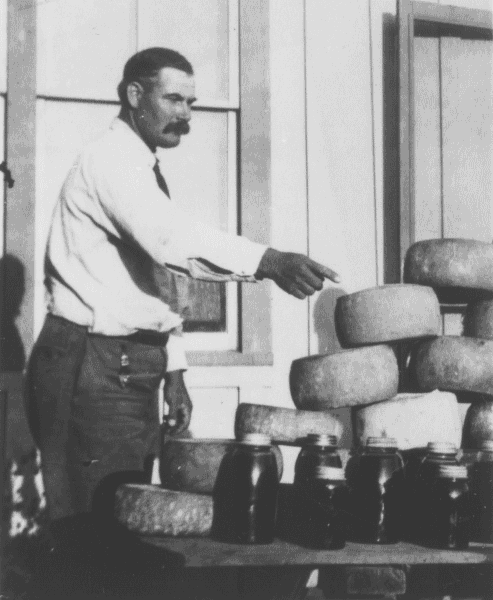 Charles Fillerup with homemade cheeses and honey at the Navajo County Fair.