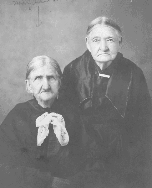 Adeline Grover Daley with her sister, Mary Elizabeth Grover Robinson.