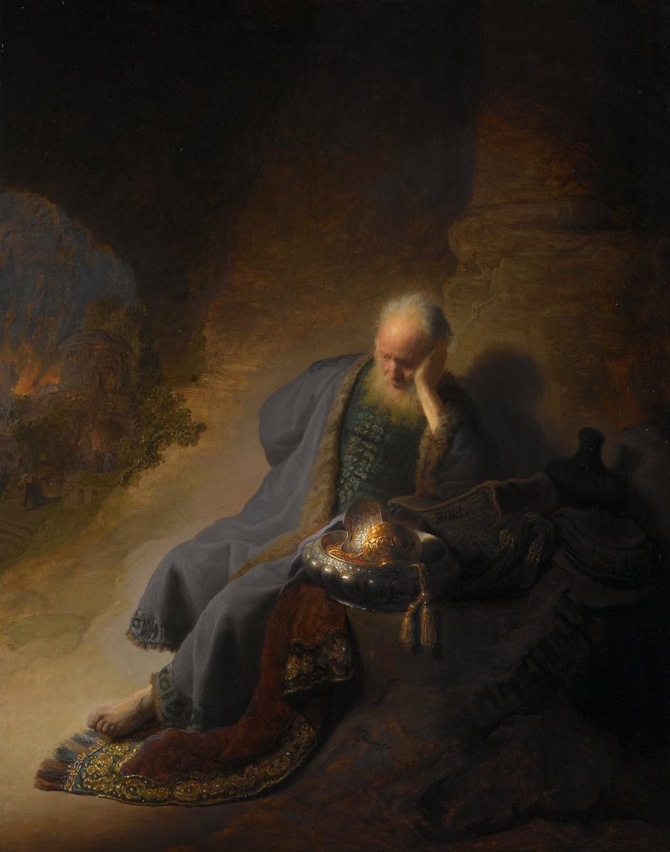 Jeremiah lamenting destruction of Jersualem